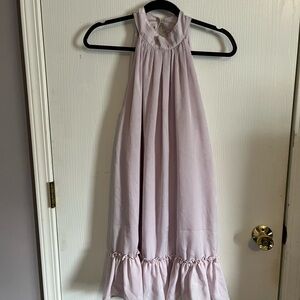 Shinestar Purple Ruched Halter Sundress